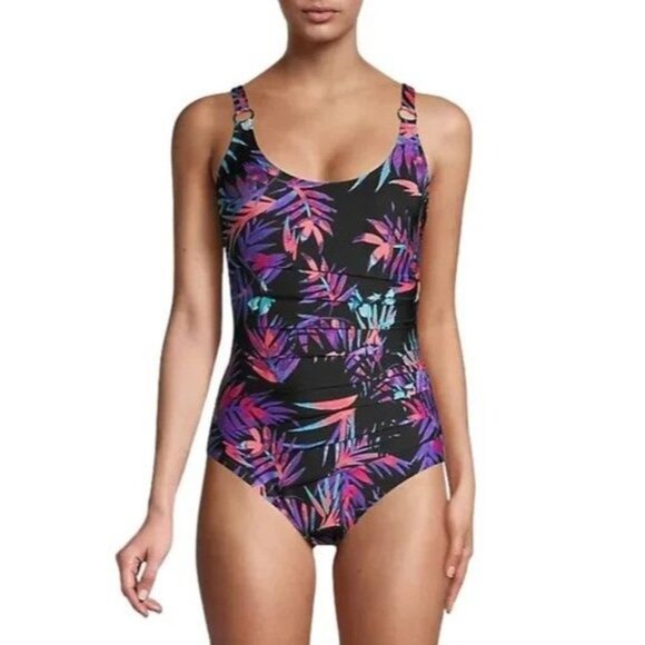 CALVIN KLEIN Swimwear Sorbet Ibiza Starburst One-piece Swimsuit Tropical